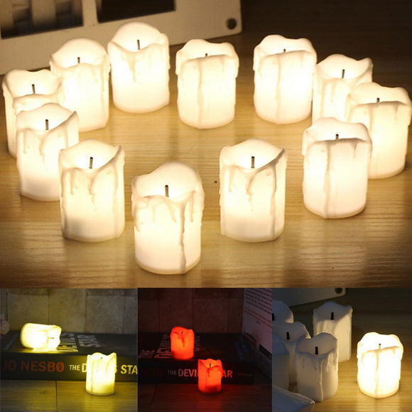 12Pcs LED Tea Light Candle Tea Light Flameless Flickering Battery Operated for Wedding Christmas