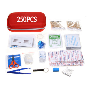 250 Piece First Aid Kit EVA Waterproof Medical Bag Emergency Kit Medical Travel Outdoor Portable