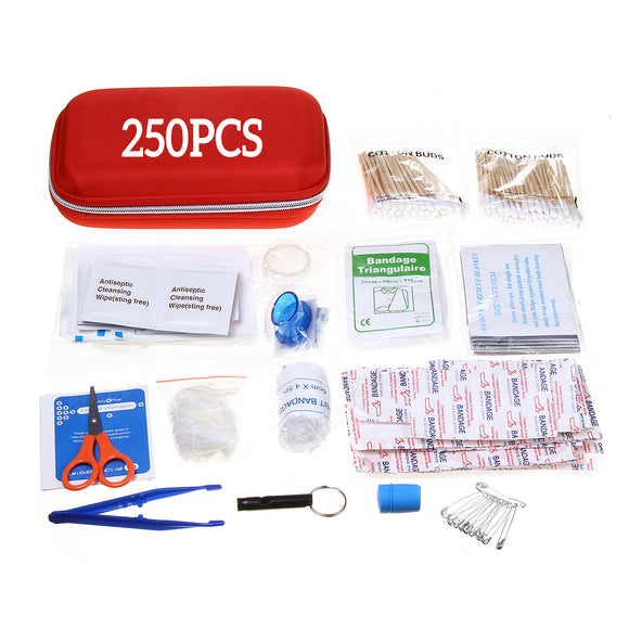 250 Piece First Aid Kit EVA Waterproof Medical Bag Emergency Kit Medical Travel Outdoor Portable