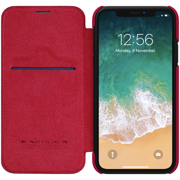 Nillkin Protective Case For iPhone XR 6.1 PU Leather Card Slot Flip Cover