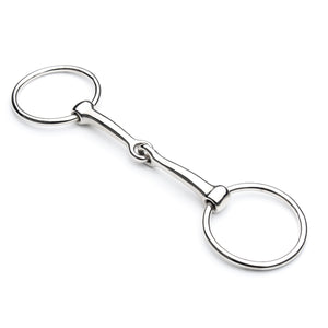 4.92in Stainless Steel Shires Hollow Mouth Horse Snaffle Bit Loose Ring Snaffle Bit Horse Equipment