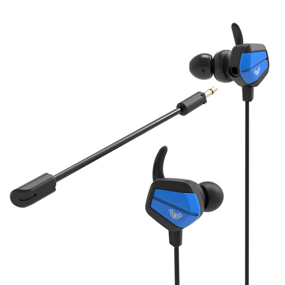 AULA A1 3.5mm Wired HiFi In-ear Gaming Earphone with Dual Microphone