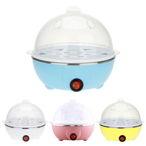 Clear 7 Eggs Electric Auto Egg Boiler Steamer Breakfast Cooker Kitchen Cookware