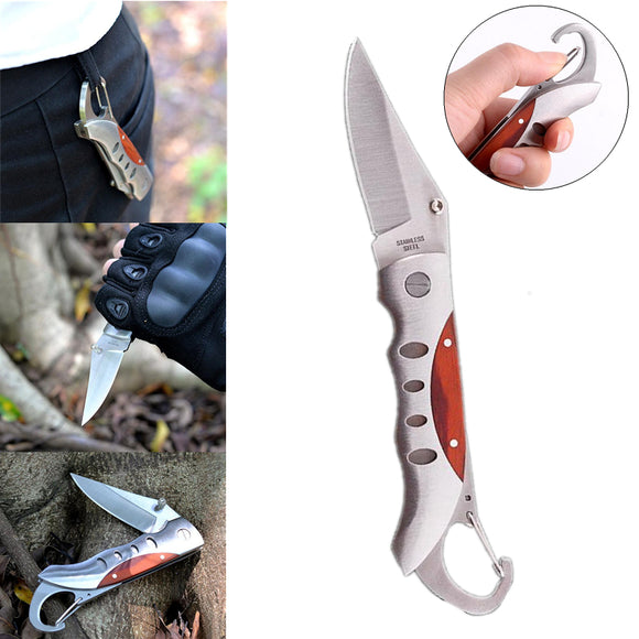 Outdoor Survival Rescue Folding Knife Multifunction Camping Mini Peeler Keychain Tactical Tools