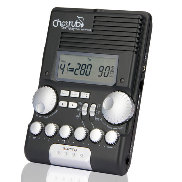 Cherub WRW-106 Guitar Metronome Rhythm Meter for Drummers with Tap Tempo Function
