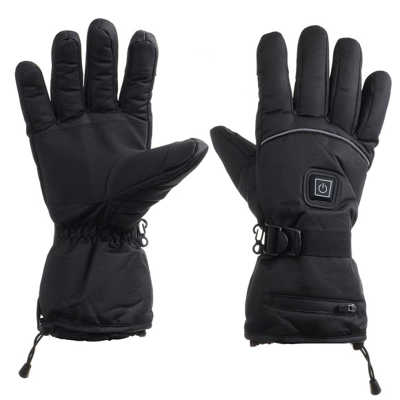 45-55 Electric Heated Gloves Touch Screen With 2 Battery Box Warmer Black Waterproof