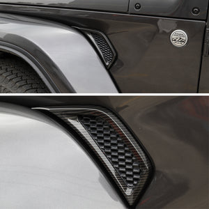 2Pcs Car Leaf Plate Air Inlet Trim Cover Moulding Trim Strip for Jeep for Wrangler JL 2018