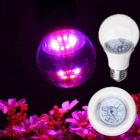 5W E27 5730 Full Spectrum 10 LED Grow Light Bulb Reb:Blue 4:1 for Tent Indoor Greenhouse AC100-265V