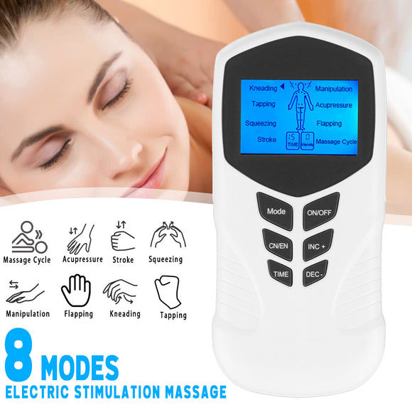 8 Modes Electric Massager Device Stimulation Full Body Muscle Pain Therapy Relief