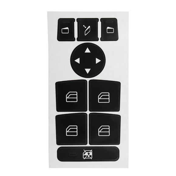 Window Switch Button Repair Sticker Decal For Mercedes W204 C-Class 07-14