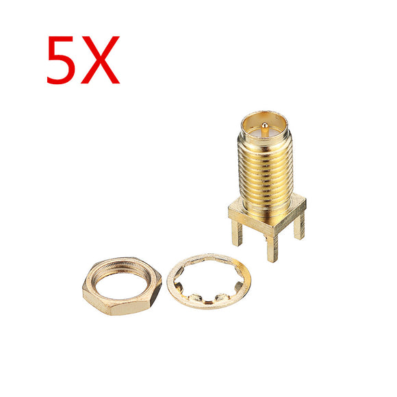 5pcs 50 Golden SMA-KWE to RP-SMA Female RF Connector Adapter Straight for RC Drone