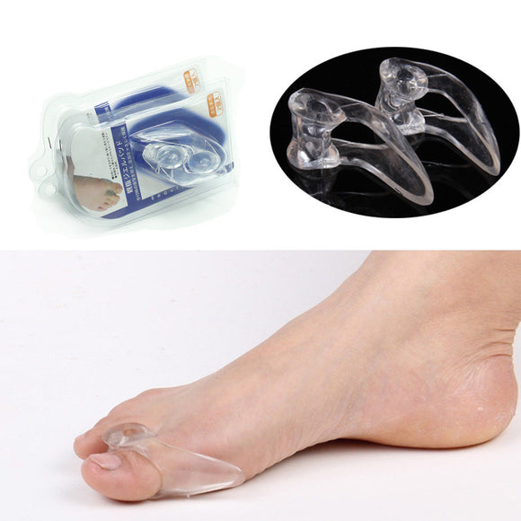 1 Pair Transparent Silicone Foot Toe Separator Hallux Valgus Bone Thumb Orthotics Braces
