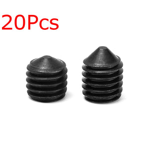 20Pcs Black 12.9 Grade M8 HEX Socket Set Core Point Grub Screws