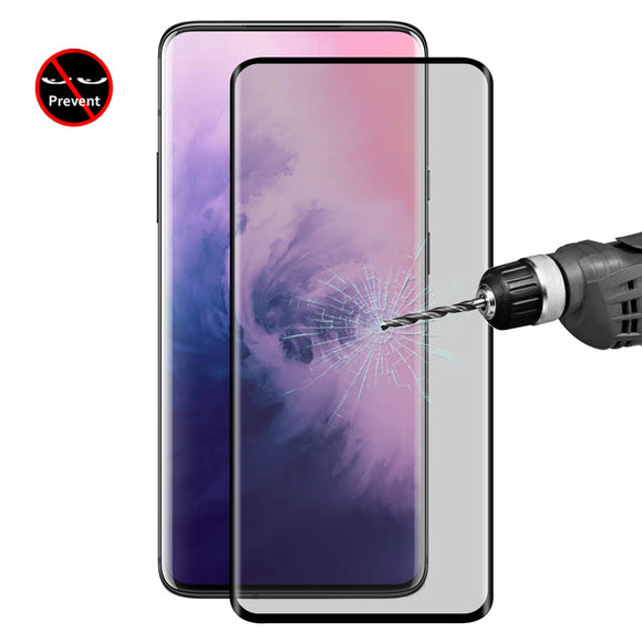 ENKAY 9H 3D Anti-explosion Anti-peeping Hot Blending Full Coverage Tempered Glass Screen Protector for OnePlus 7 Pro