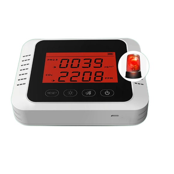 X8 Carbon Dioxide CO2 PM2.5 Air Quality Detector CO2 Detector Large Screen Displays With Sound Alarm