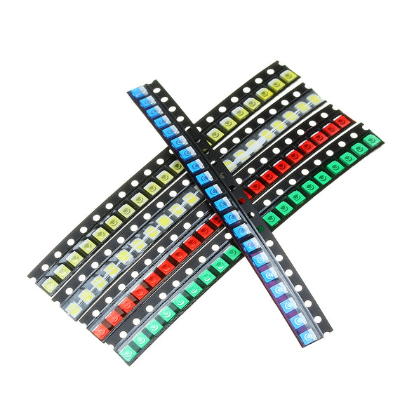 500Pcs 5 Colors 100 Each 1210 LED Diode Assortment SMD LED Diode Kit Green/RED/White/Blue/Yellow
