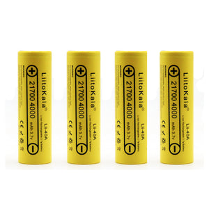 4PCS LiitoKala Lii-40A 21700 Battery 4000mah 3.7V 40A Rechargeable Li-Ni Battery