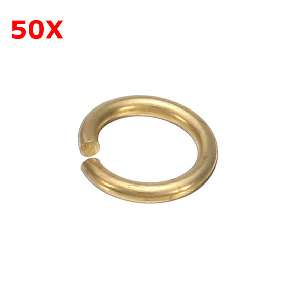 50Pcs Pure Copper Brass Open Circle Ring C-ring Wire Cut for DIY Jewelry Craft