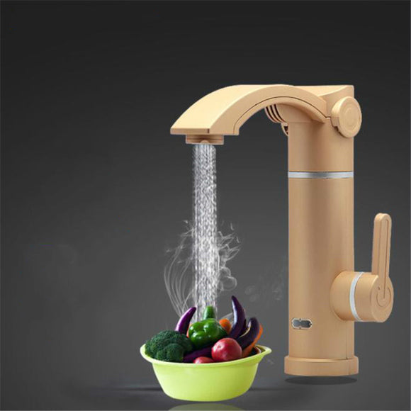 3000W 220V Instant Electric Faucet Kitchen Bathroom Fast Water Heater Single Handle Basin Mixer Tap