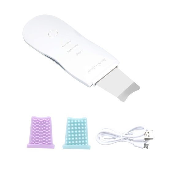 USB Rechargeable Ultrasonic Ion Deep Cleaning Skin Scrubber Peeling Shovel Facial Pore Cleaner Blackhead Remover