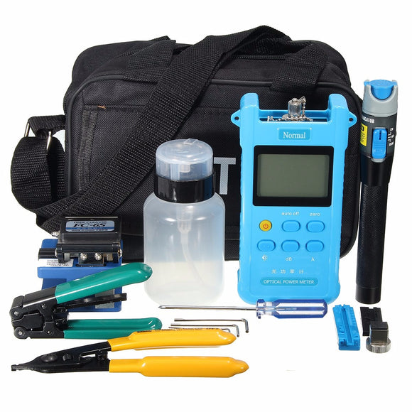 FC-6S Fiber Optic FTTH Tool Kit Fiber Cleaver Power Meter Visual Finder Locator