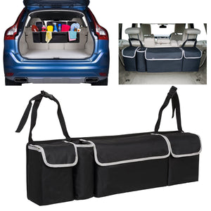 Auto Car Seat Back Multi Pocket Storage Organizer Tissue Holder Bag