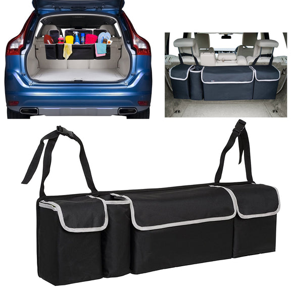 Auto Car Seat Back Multi Pocket Storage Organizer Tissue Holder Bag