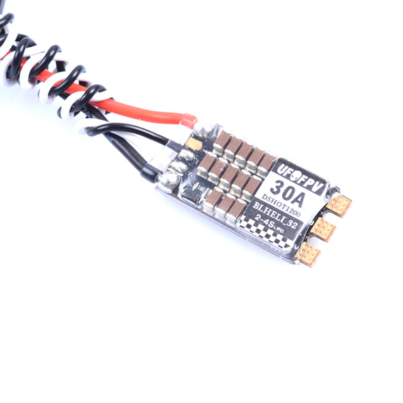 UFOFPV 30A 30amp BLHeli_32 2-4S Racing Brushless ESC Dshot1200 Ready for RC Drone FPV Racing Multi Rotor