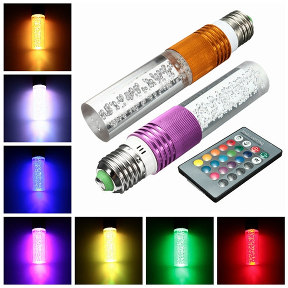 3W E27 RGB 16 Color Changing Home Party LED Crystal Light Bulb Lamp with Remote Control