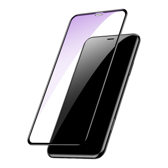 Baseus 0.2mm Full Screen Arc Surface Clear/Anti Blue Light Tempered Glass Screen Protector for iPhone XS Max/iPhone 11 Pro Max