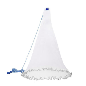 ZANLURE Quick Throw Cast Net 8 Feet White Nylon Monofilament Net