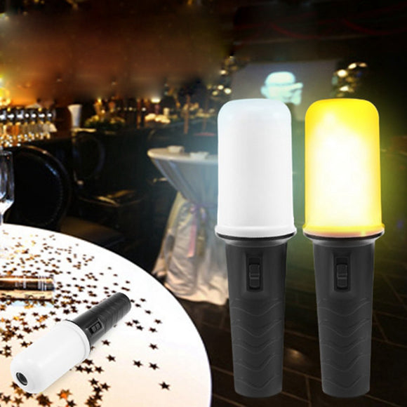 Portable Handheld LED Flame Flashlight Battery Powered Emergency Night Light For Party Concert Stage