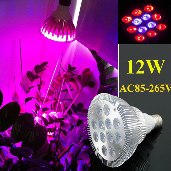 12W E27 8 Red 4 Blue Garden Plant Grow LED Bulb Greenhouse Plant Seedling Growth Light