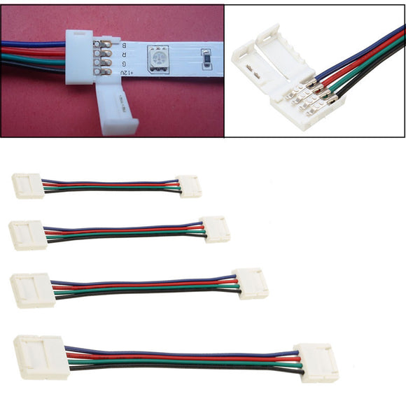 10/30/50/100CM 10MM 4 Pin RGB Connector Cable Wire Extension Cord For SMD5050 LED Strip Light