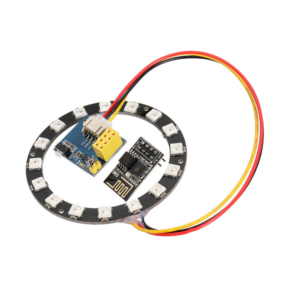 WS2812 Light Ring Electronic Maker Student Education ESP8266 ESP01S 01 RGB LED Smart Wifi Kit