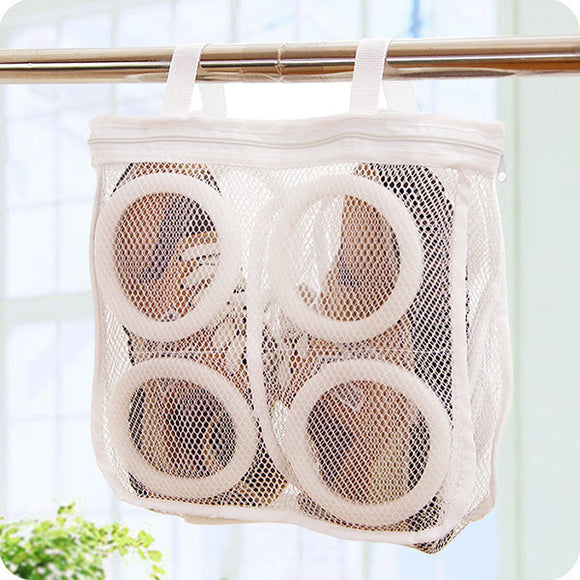 KCASA KC-0633 Hanging Mesh Shoes Storage Bag Portable Laundry Bag Dry Shoes Organizer