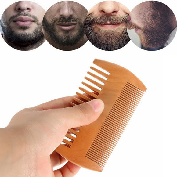 Double Sided Dense Broad Beard Smoothing Hair Mustache Comb Health Massage