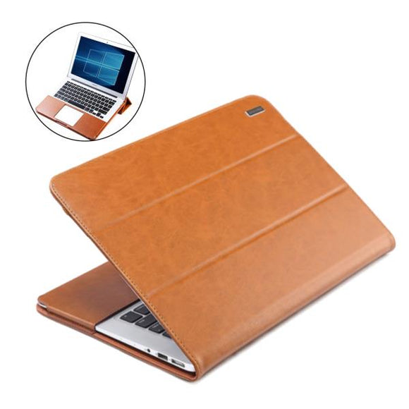 PU Leather Bracket Laptop Bag Liner Sleeve Protective Case for Apple Macbook Pro/Air 13/15 Inch