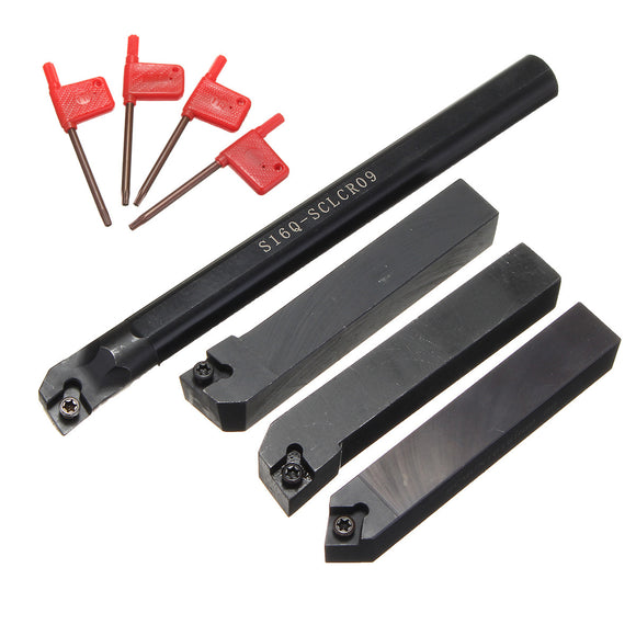 4pcs SCLCR Lathe Turning Tool Holder Boring Bar For CCMT09T304 Insert