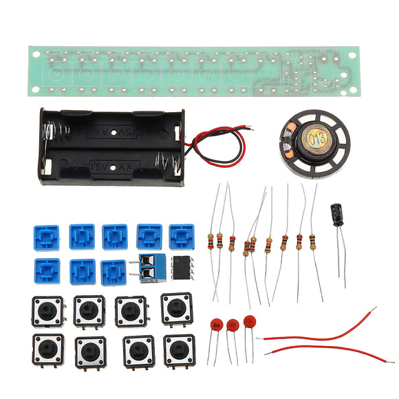DIY NE555 Eight-note Electronic Organ Kit DIY Interest Production Module Kit With 2 Battery Boxes