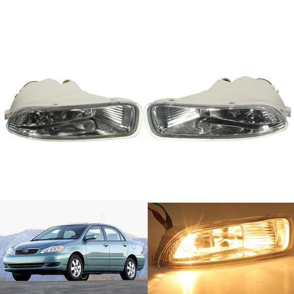 Pair Car Fog Driving Lights Lamps Left & Right Set for Toyota Corolla 2003-2004