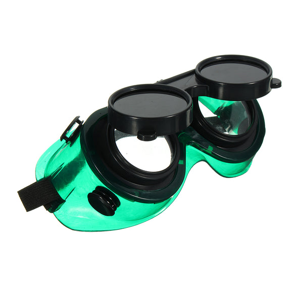 Welding Cutting Welders Safety Solder Goggles Glasses Flip Up Dark Green Lenses