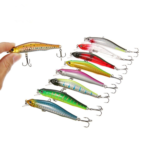 ZANLURE 1pc 80mm/3.15 8.5g Magnet Minnow Fishing Lure Artificial Hard Bait Hook 3D Eyes Sea Fishing