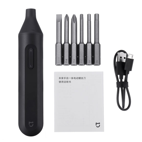 [New Arrival] Xiaomi Mijia Electric/Manual Screwdriver 1500mah Portable Rechargeable Integrated Screw Driver W/6 S2 Screw  Bits