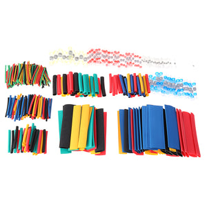 328Pcs Color Heat Shrinkable Tube + 100PCS Solder Ring Combination Solder Ring Sleeve Kit