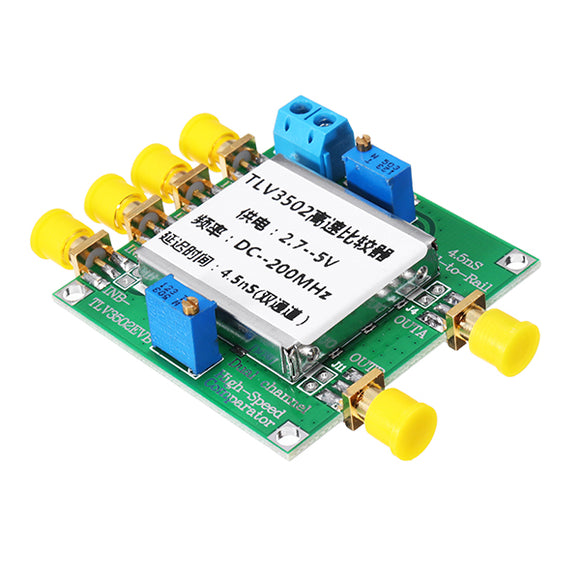 TLV3502 Dual Channel High Speed Comparator Module 4.5ns Delay Time