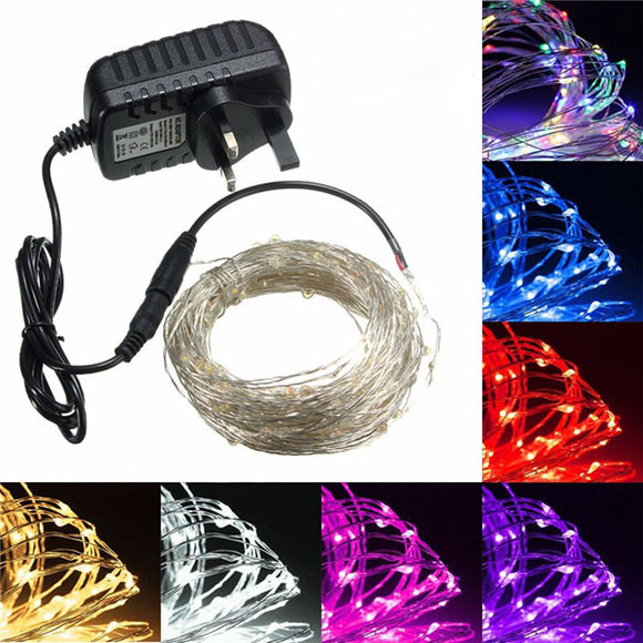 20M LED Silver Wire Fairy String Light Christmas Wedding Party Lamp 12V