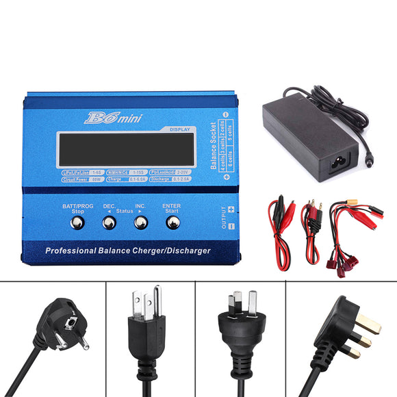 iMAX B6 Mini 80W 5A DC Battery Balance Charger XT60 Plug with Power Supply