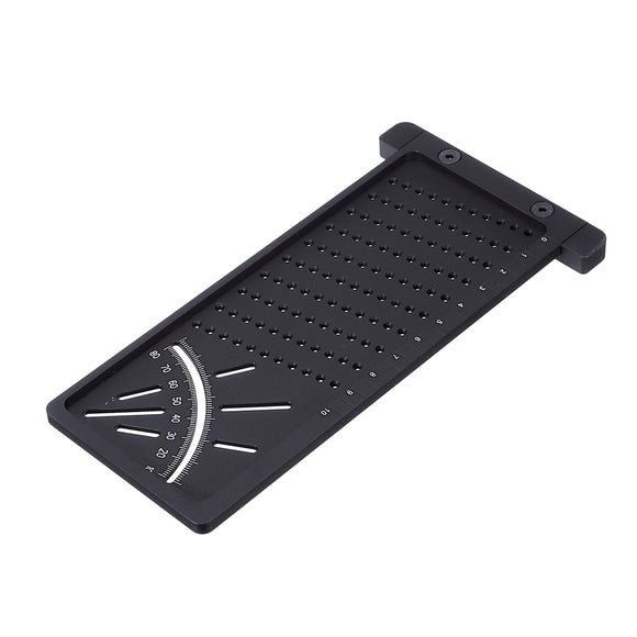 Aluminum Alloy 3D Precision Woodworking Scribe Mark Line Gauge T-type Cross-out Ruler Hole Position Measuring Tool