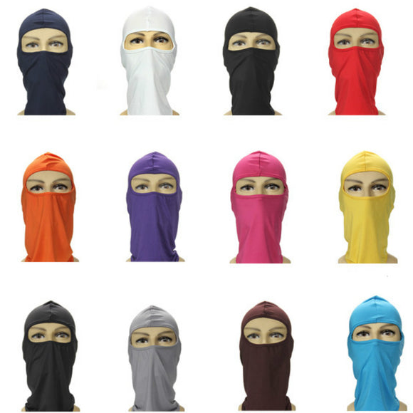 Motorcycle Cycling Ski Neck protecting Lycra Full Face Mask